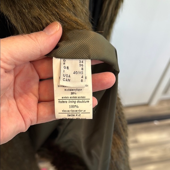 NWOT OTTOD AME green Teddy Jacket with Soft Texture and Relaxed Fit - Picture 7 of 15